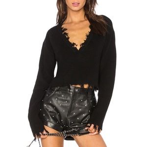 Lovers & Friends Prospect Cropped Sweater in Black